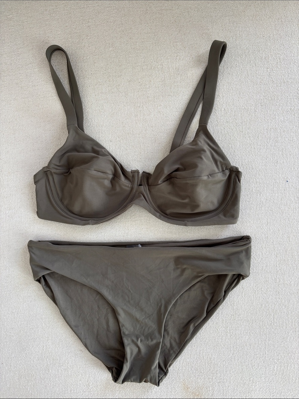 Malai Underwire Bikini Set in Olive Green